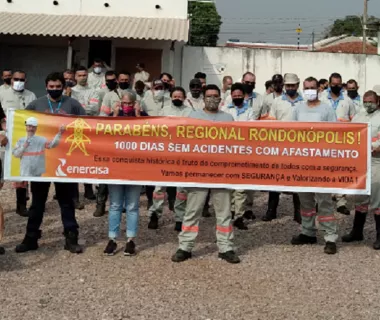 Regional da Energisa MT em Rondonópolis chega a 1.000 dias sem acident